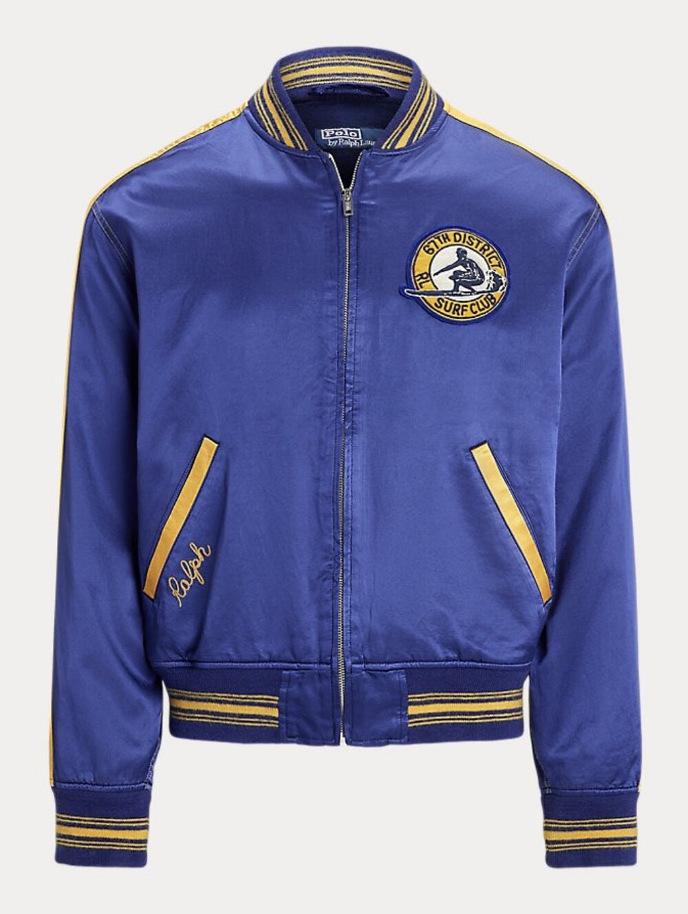 Polo Ralph Lauren 67th District Surf Club Satin Bomber Jacket Men's Large $498